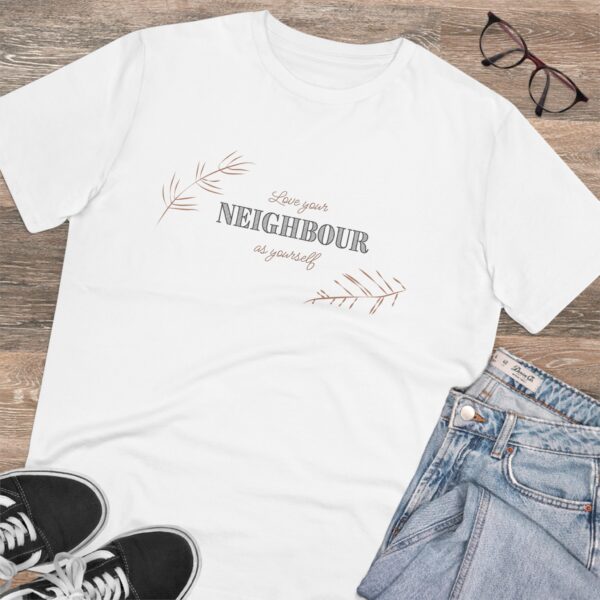 Ladies T-shirt | Love your neighbour (gold)