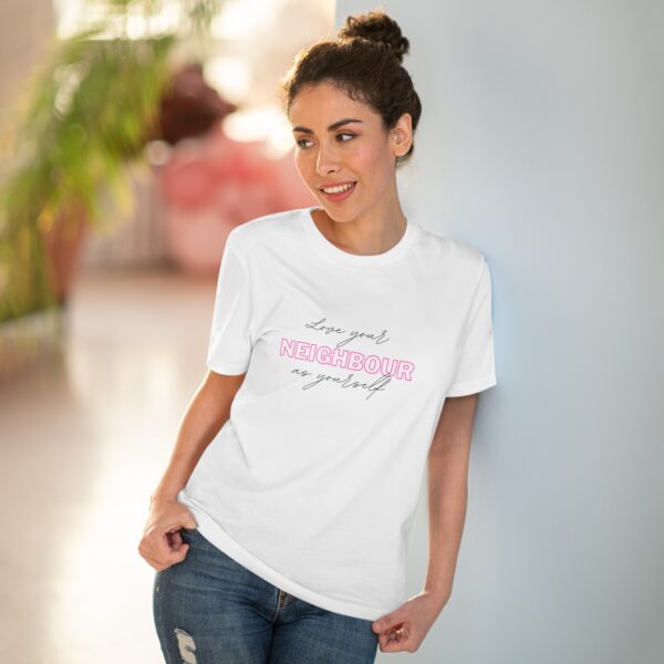 Ladies T-shirt | Love your neighbour (pink)